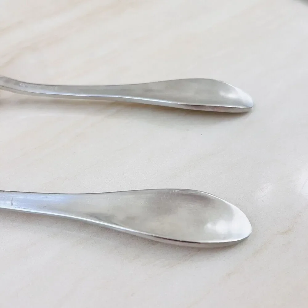 2pc ONEIDA Jackson Soup Spoon 7 in Stainless 18/10 Plain Satin Frost Flatware